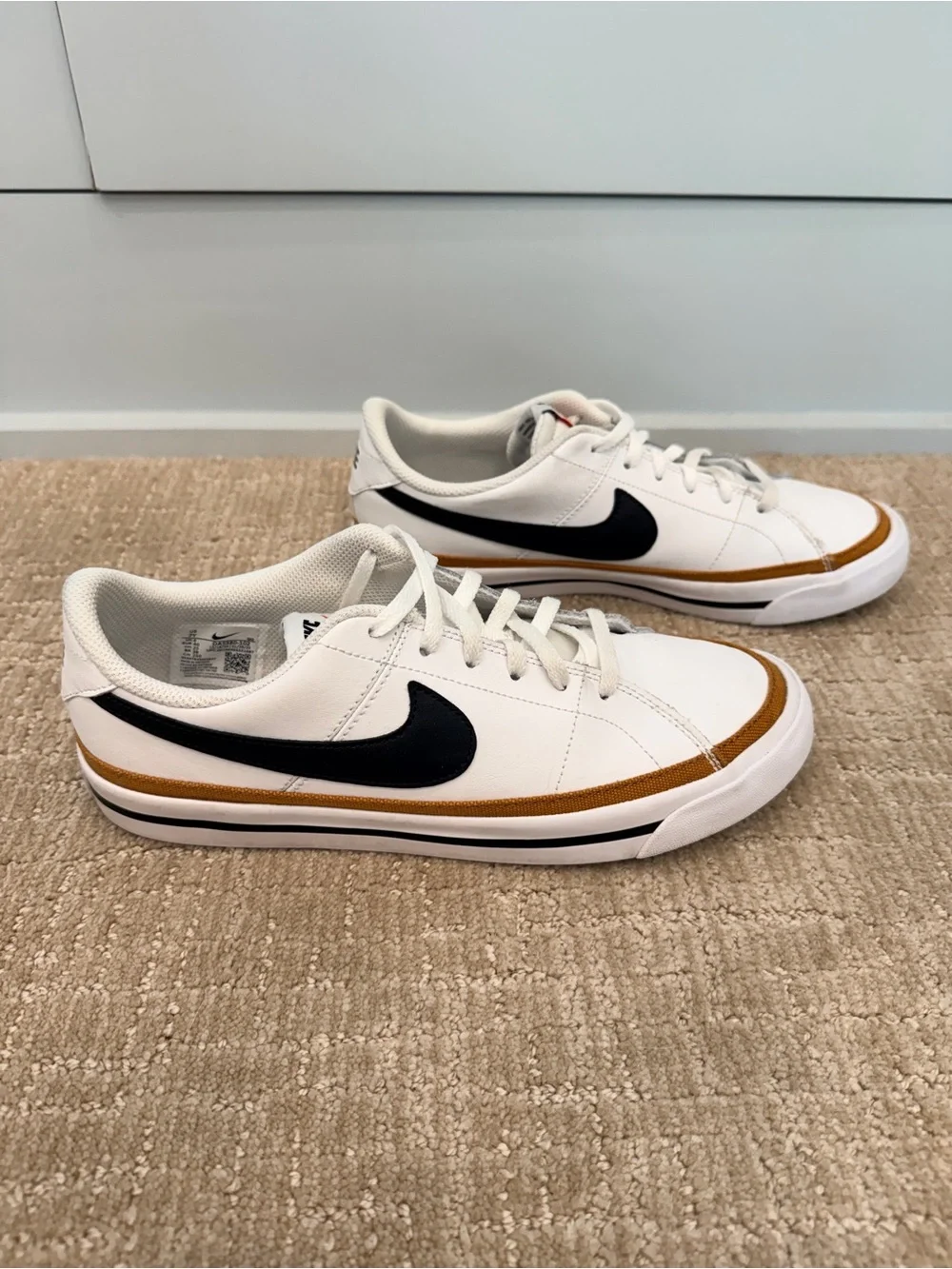 Nike Court Legacy Sneaker - white, tan, black